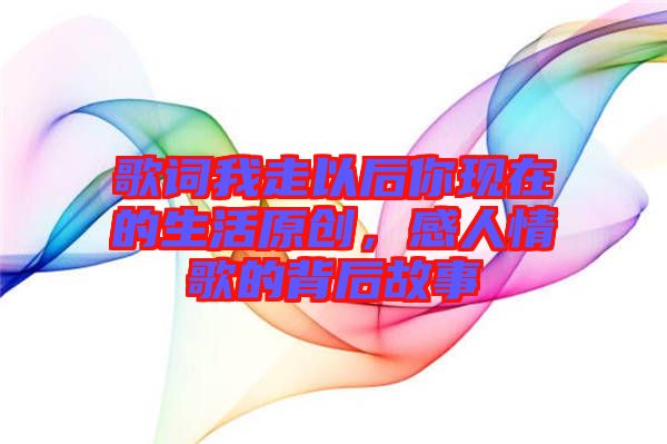 歌詞我走以后你現(xiàn)在的生活原創(chuàng),感人情歌的背后故事