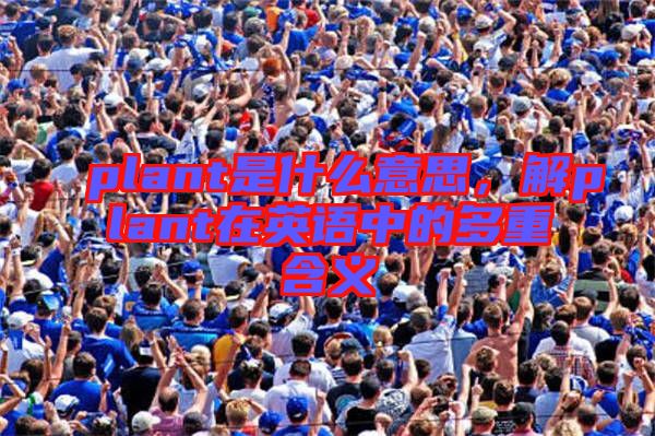 plant是什么意思,解plant在英語中的多重含義